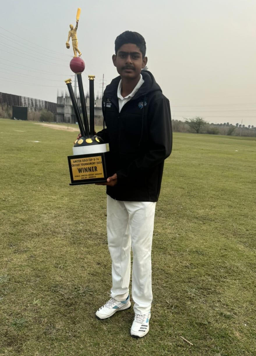 Shiv Nadar School, Faridabad Celebrates Gurtej Singh's Selection for the Haryana Under-16 Cricket Team