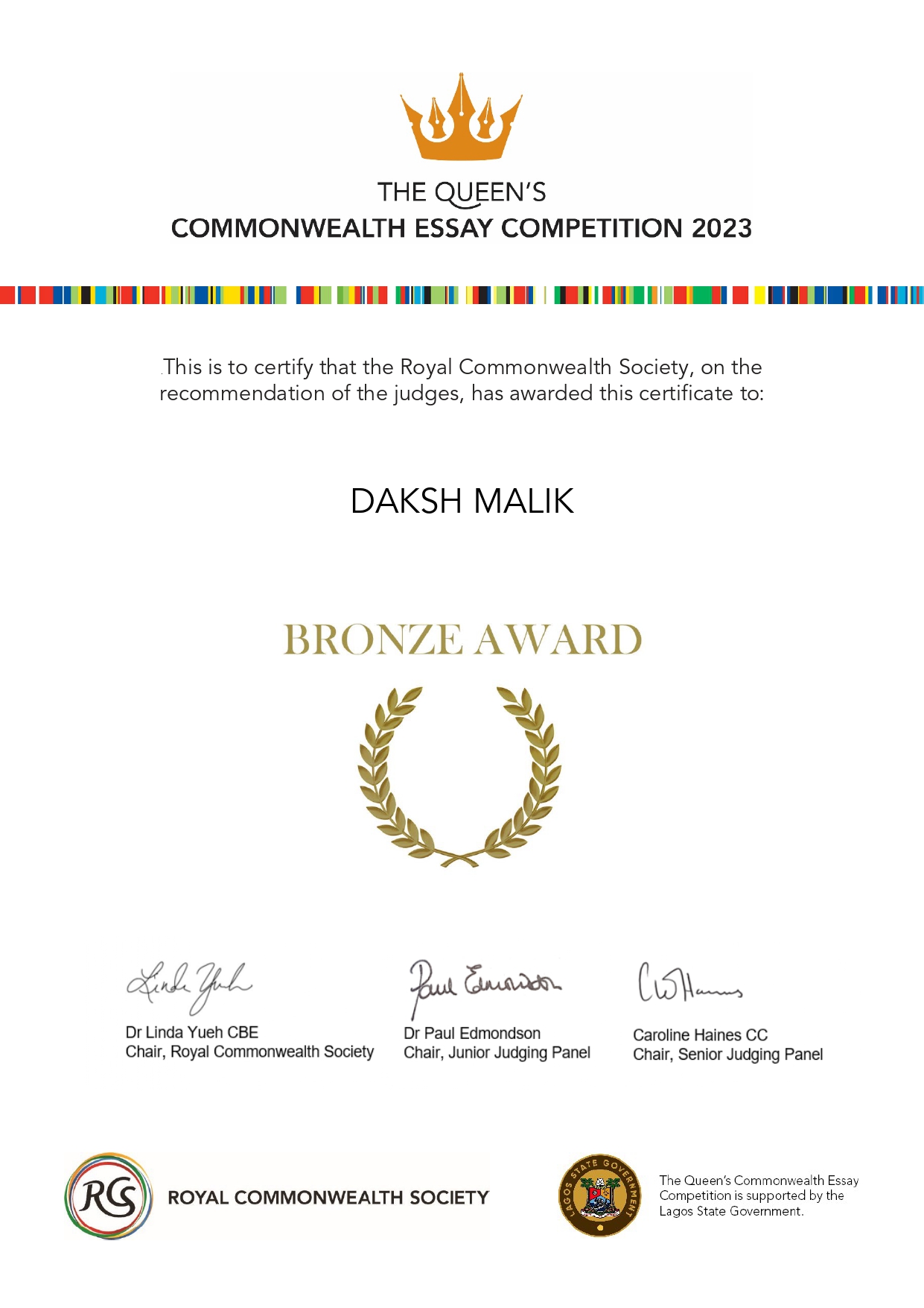 Congratulations Daksh Malik